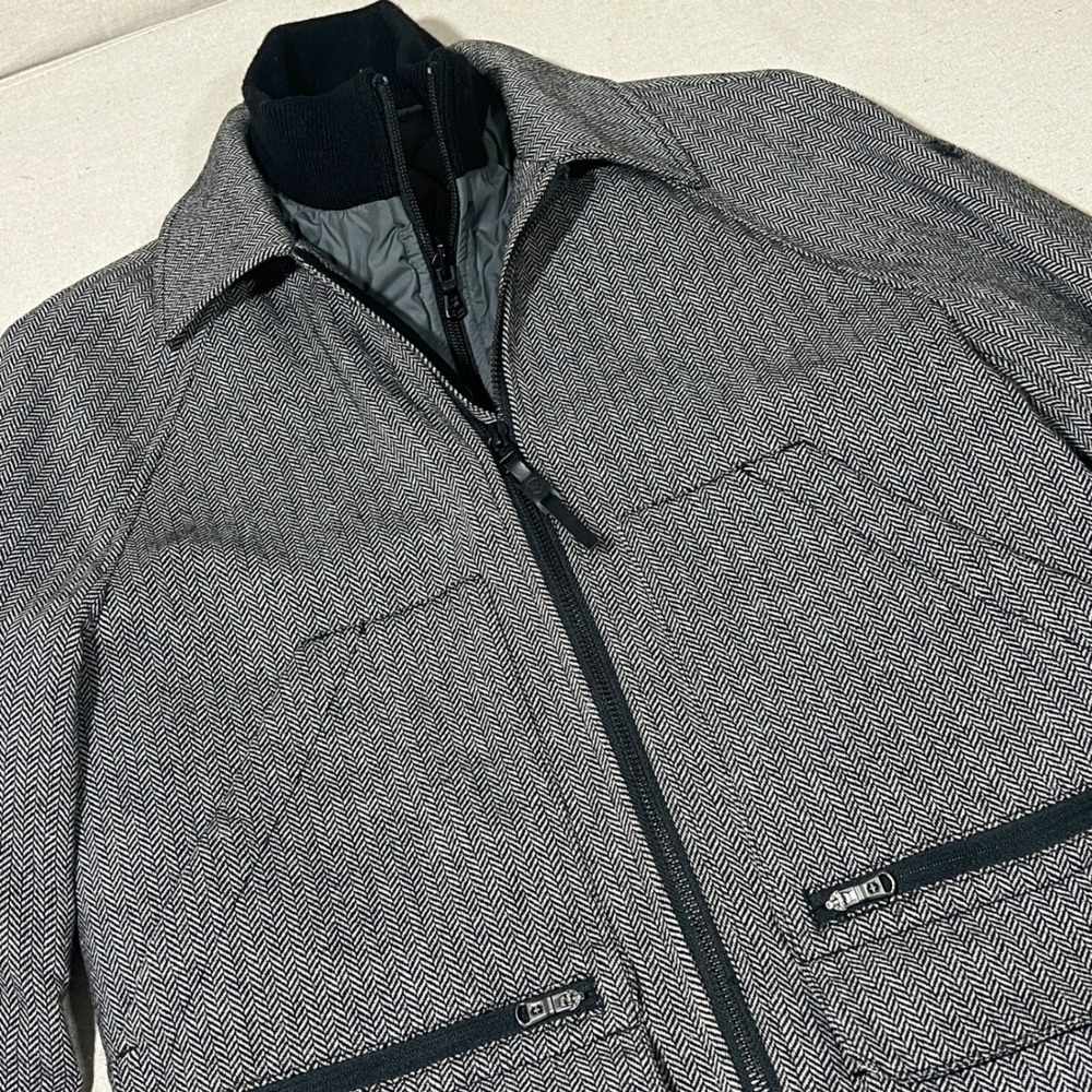 Victorinox Wool Blend Herringbone 2 pcs 3 in 1‎ Coat/Jacket/Vest System XS